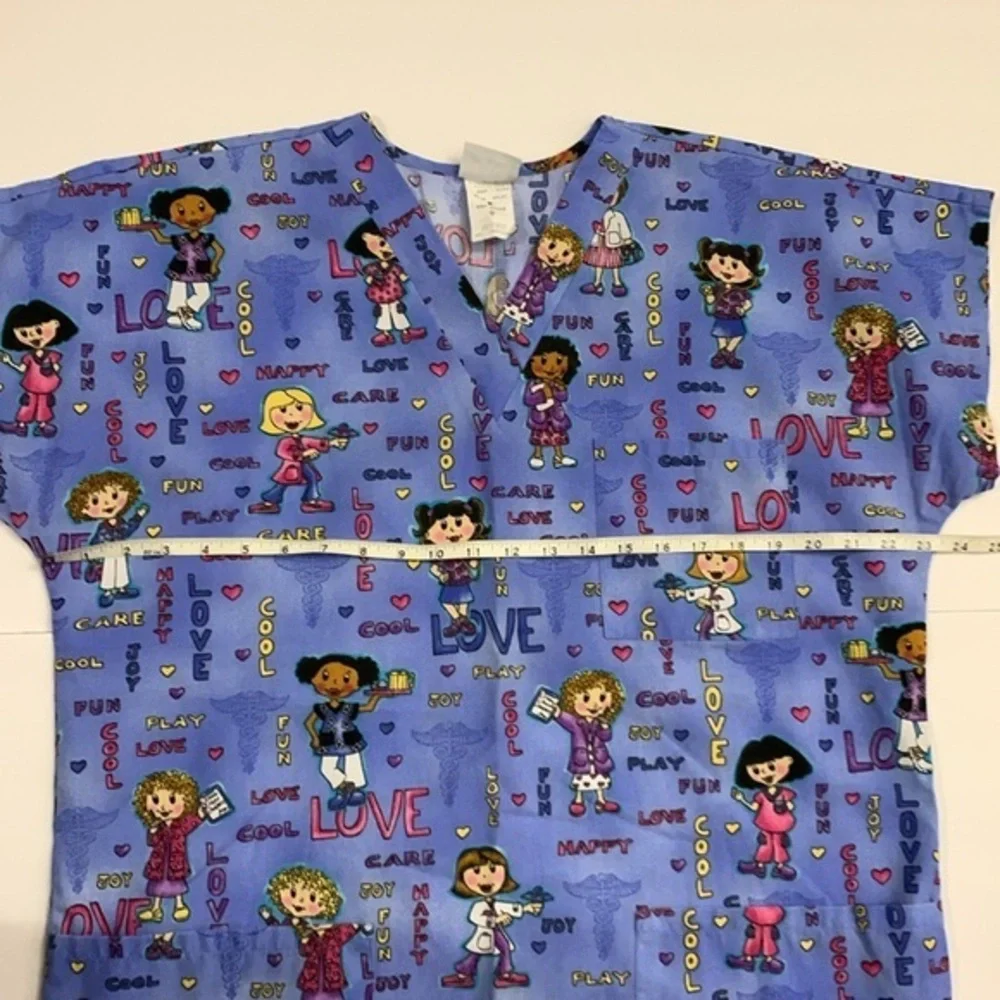 ✨Simply Basic Nurses Cartoons Scrubs Top - Picture 9 of 10